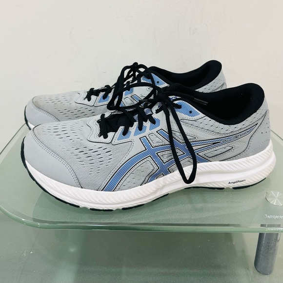 Asics Gel-Contend 8 Shoes Mens Sz12 Grey Athletic Running Sneakers Ortholite - Picture 1 of 8